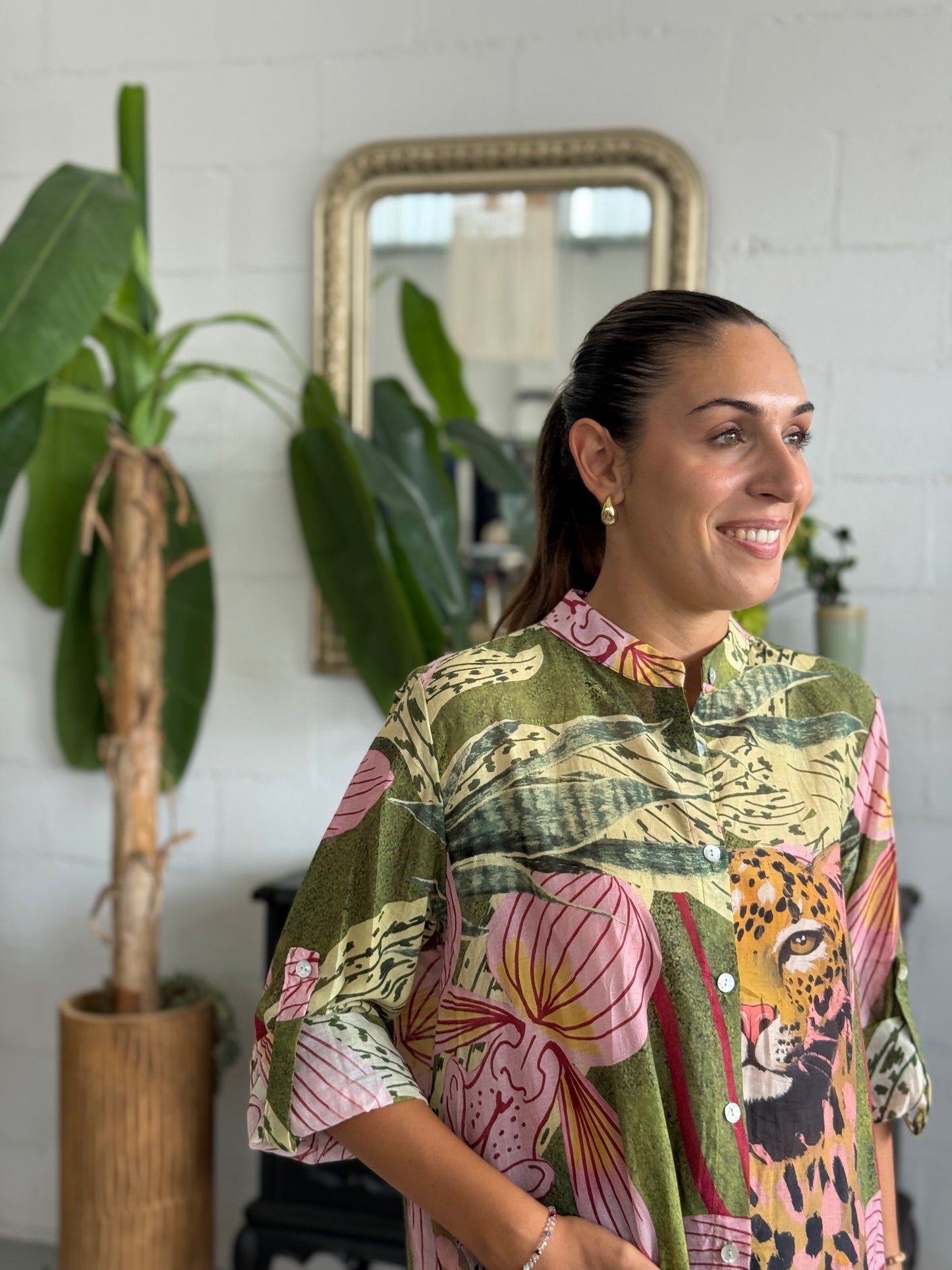 Camicia Tiger Flower