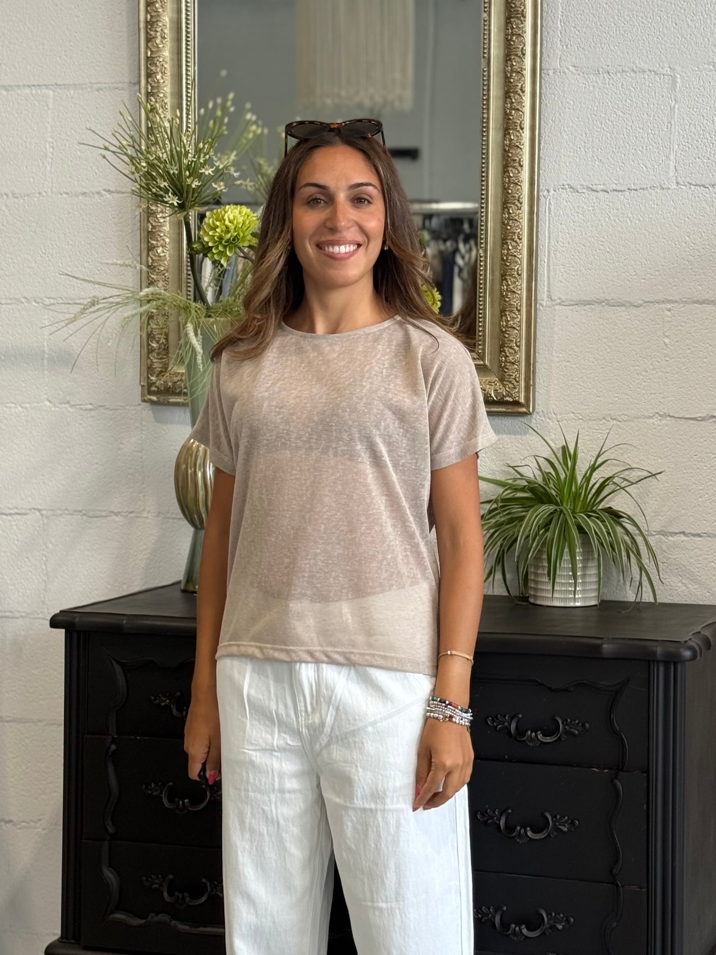 T-shirt Basics in misto Lino