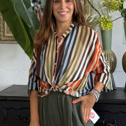 Camicia MUST righe Arancio