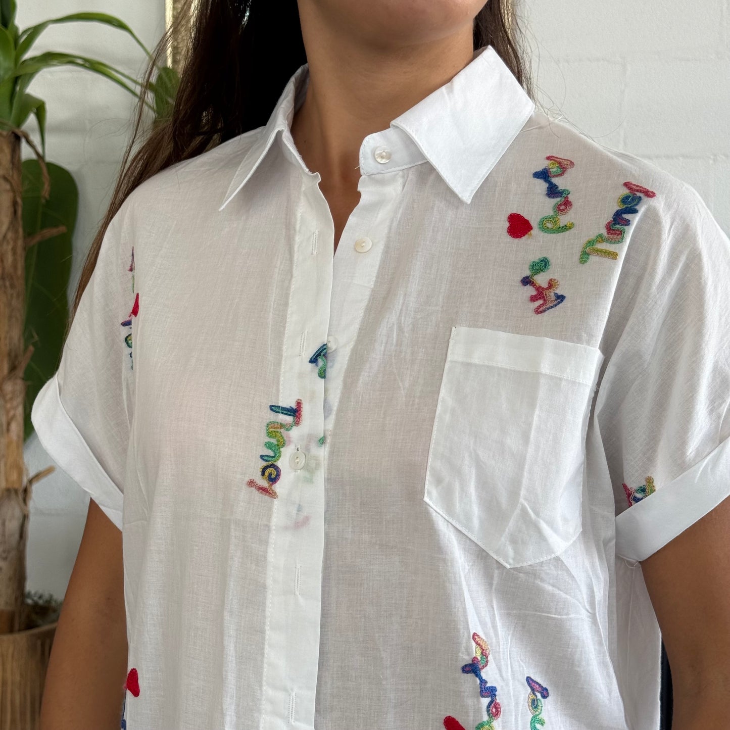 Camicia con ricami
