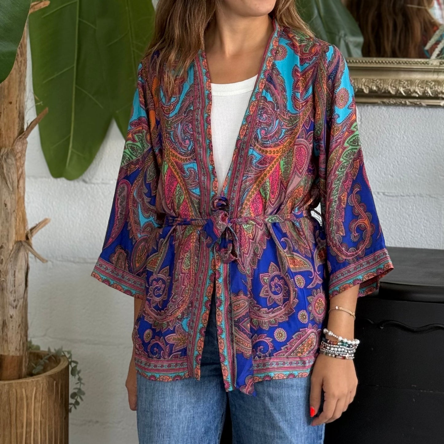 Kimono corto Seta Indiana