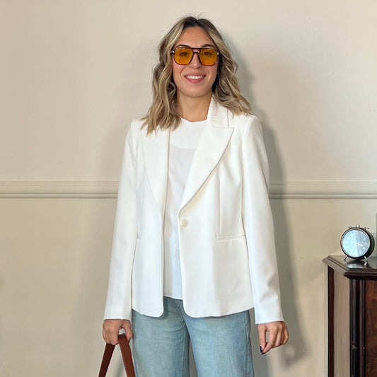 Blazer Luxury MONOPETTO Bianco