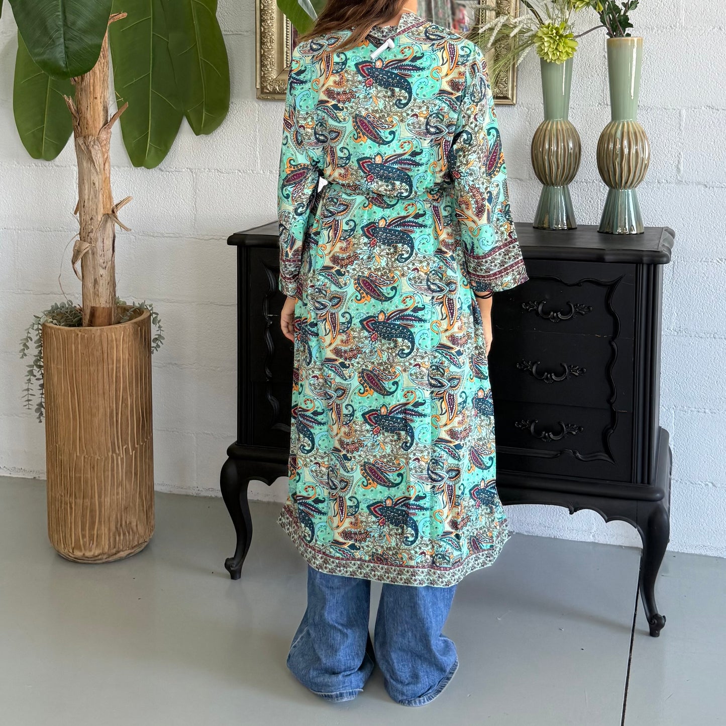 Kimono lungo Seta Indiana