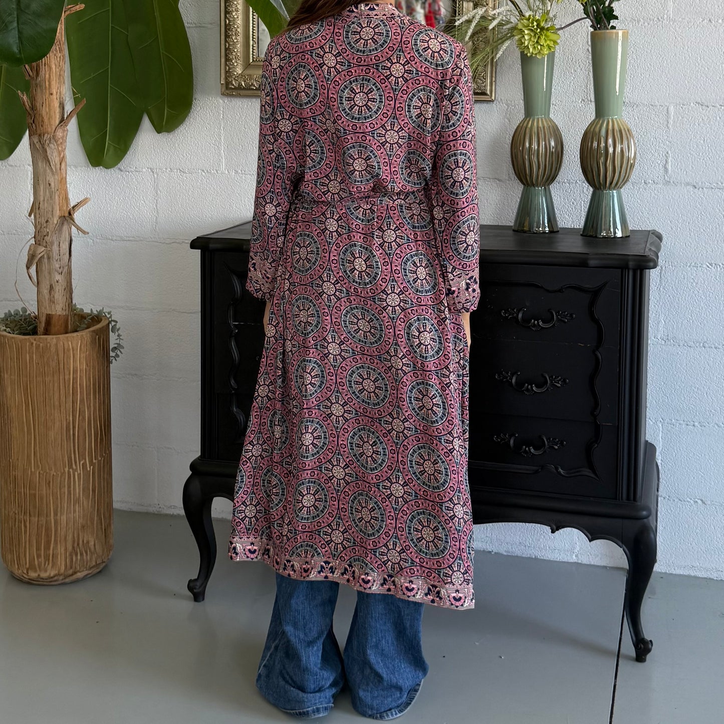 Kimono lungo Seta Indiana