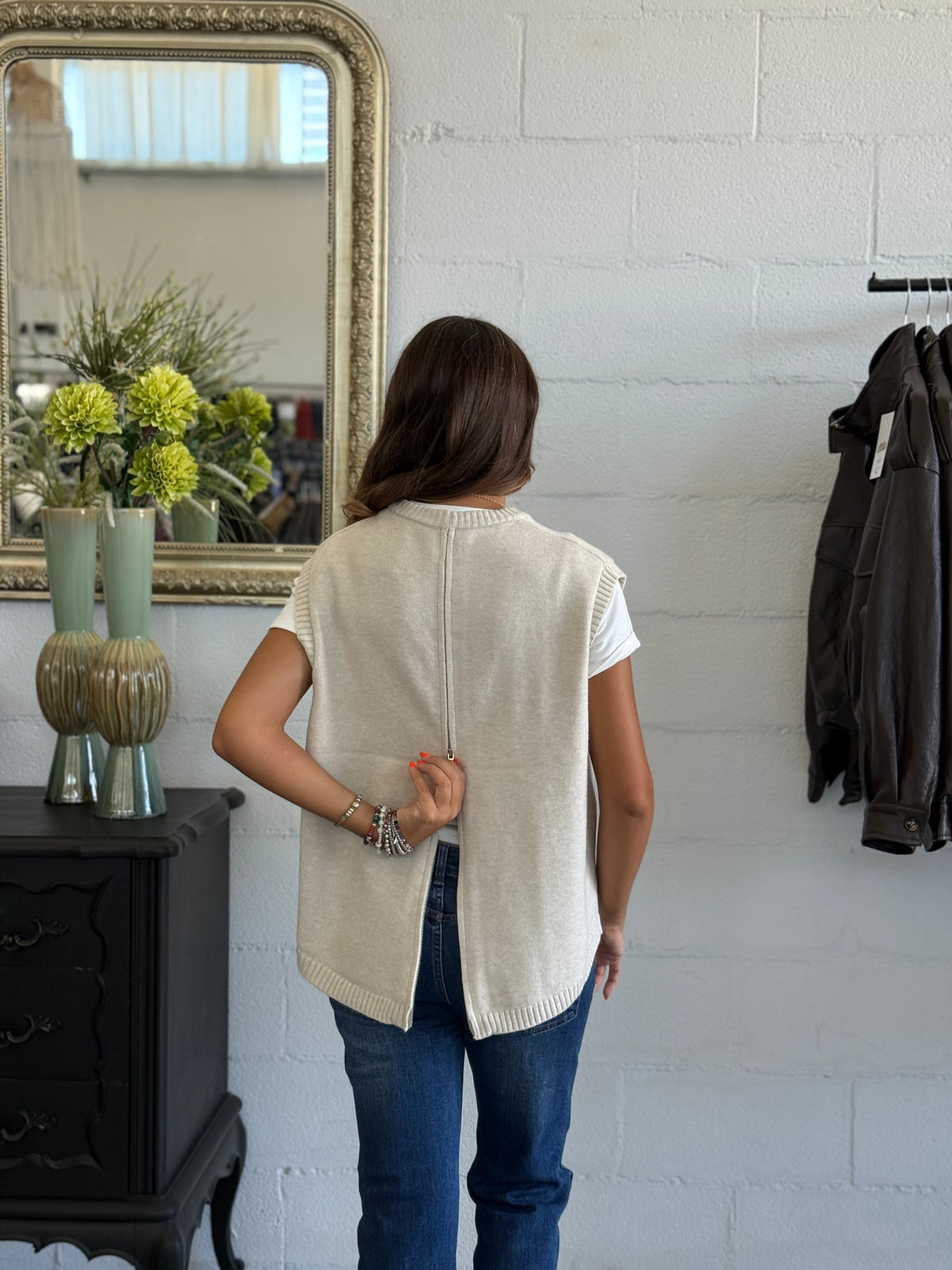 Gilet fashion con Zip