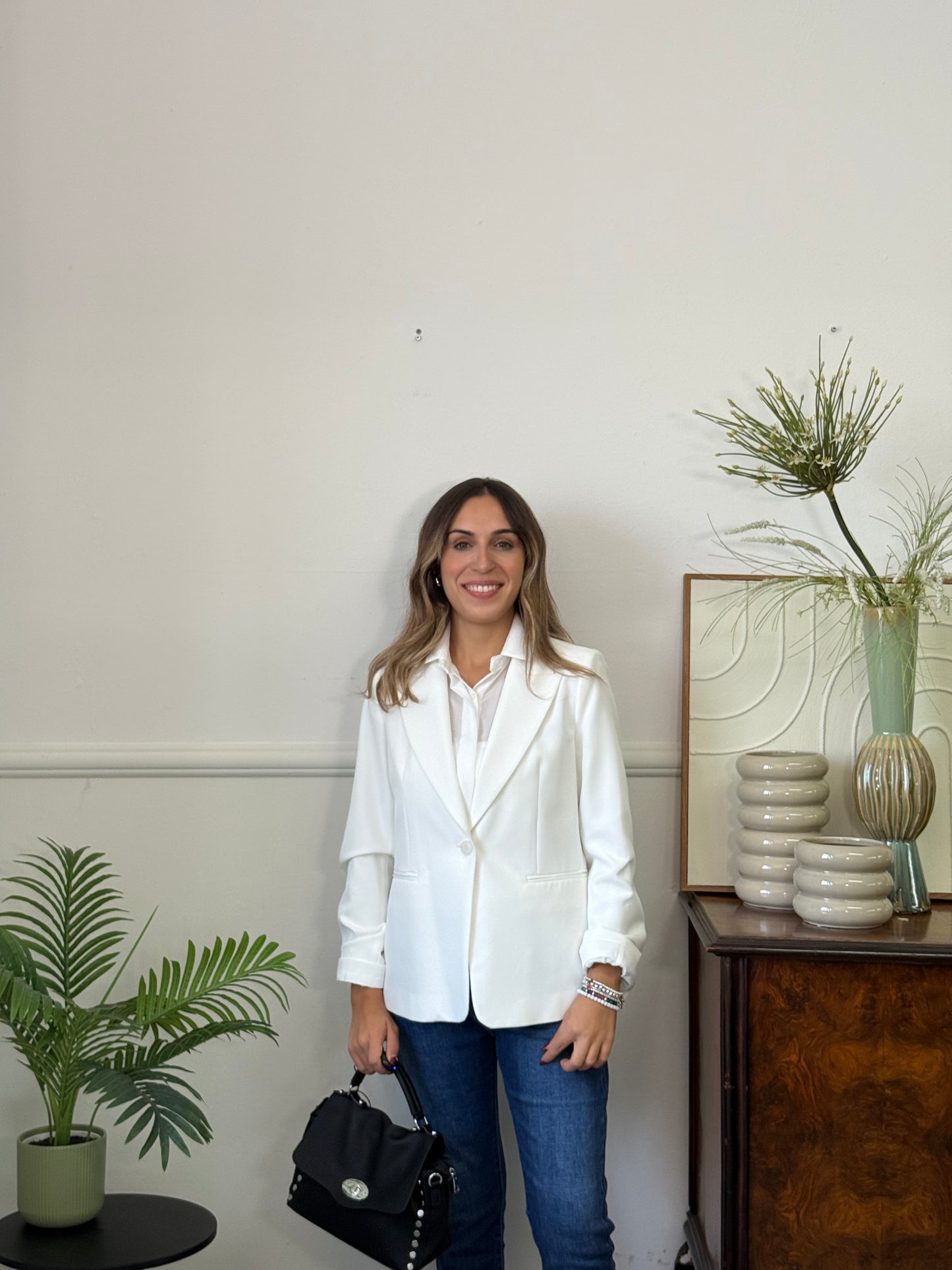 Blazer Luxury Monopetto Bianco