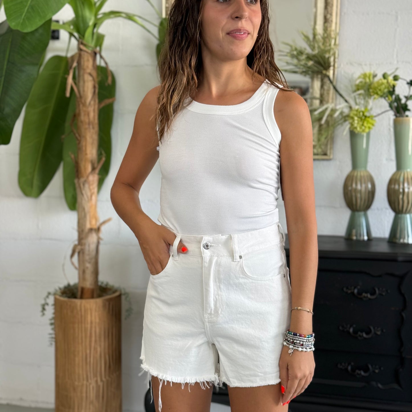 Short di jeans Bianco