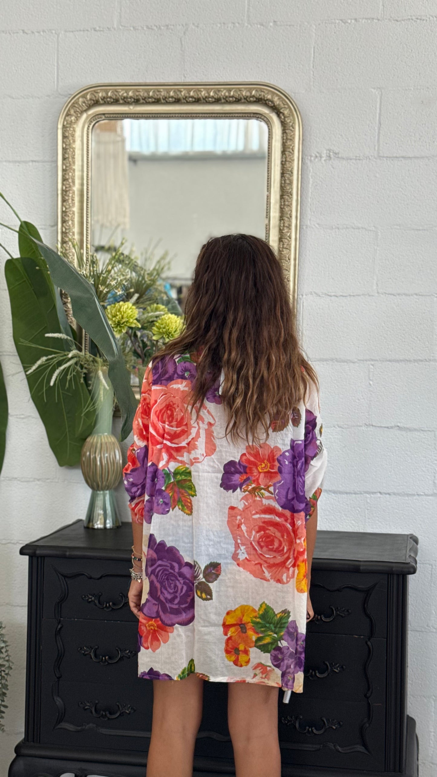Vestito Copricostume con Fiori