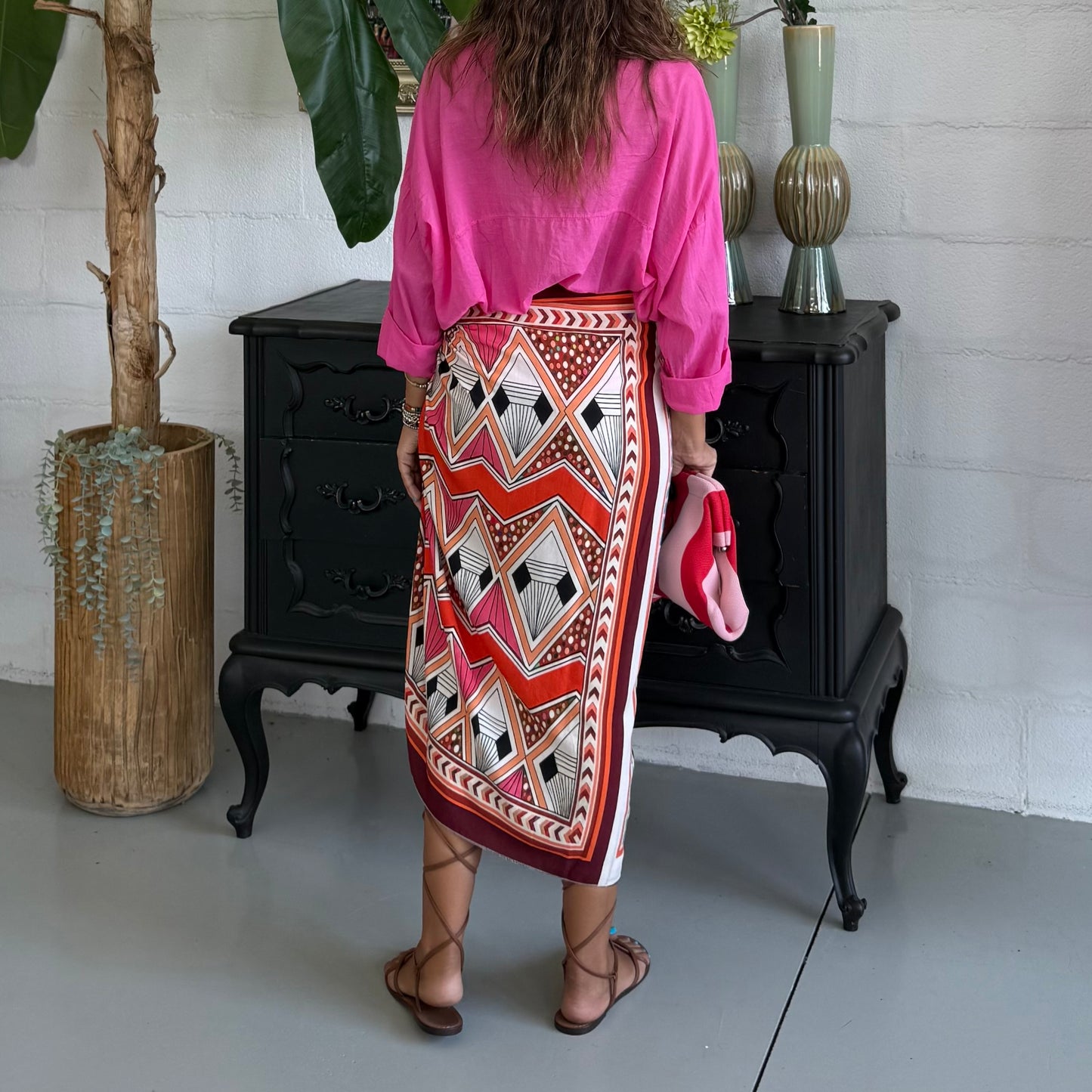 Gonna Pareo Midi ‘Tucano’ Magenta