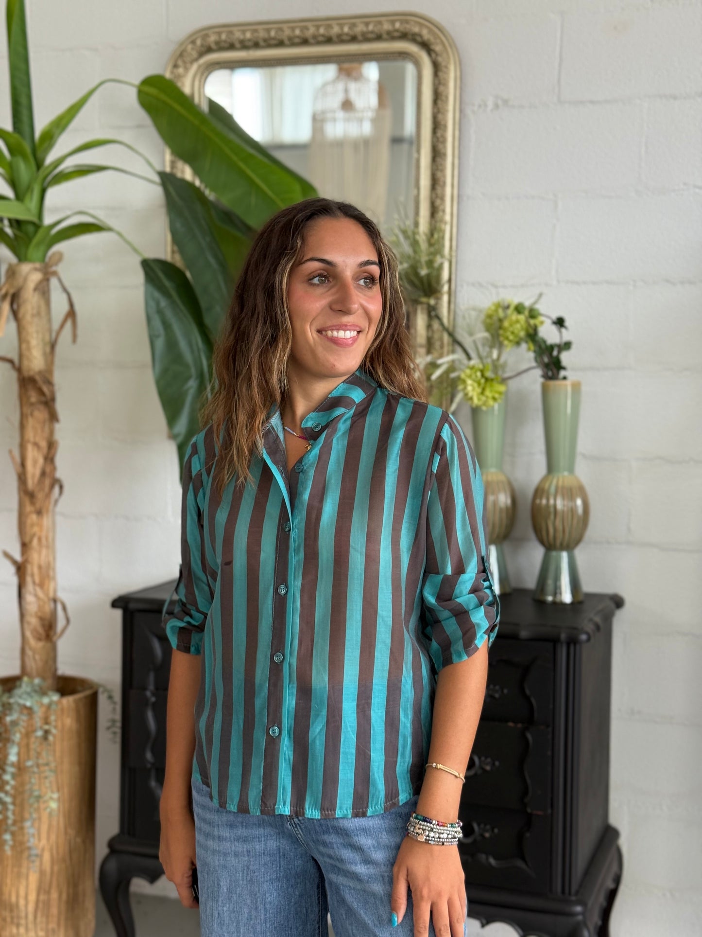 Camicia MUST Acquamarina/Moro
