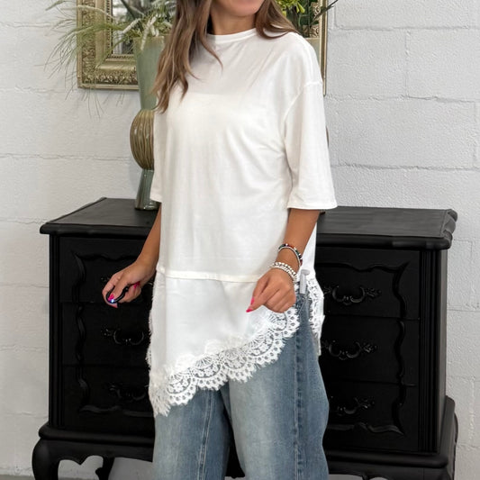 T-shirt con pizzo MUST HAVE