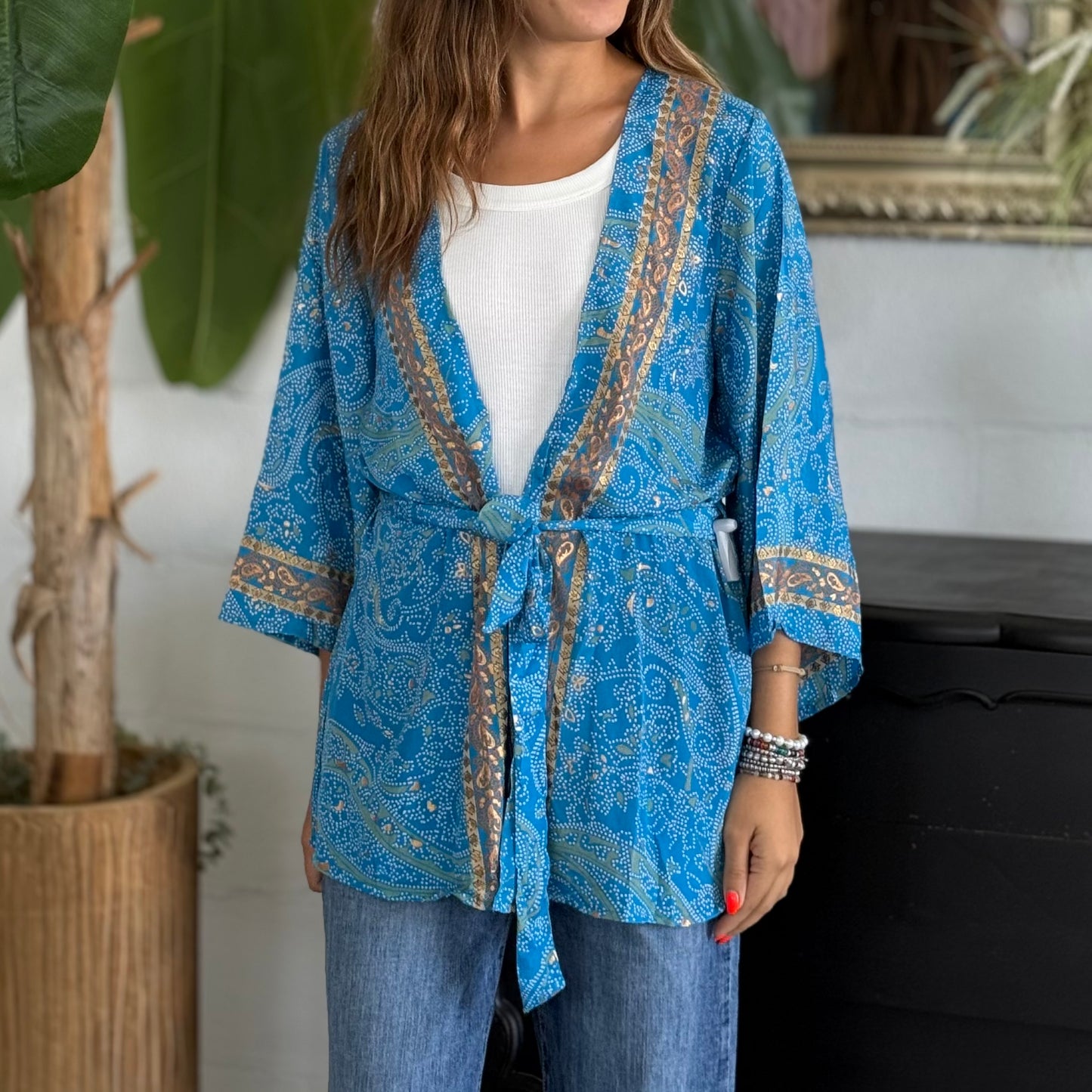 Kimono corto Seta Indiana
