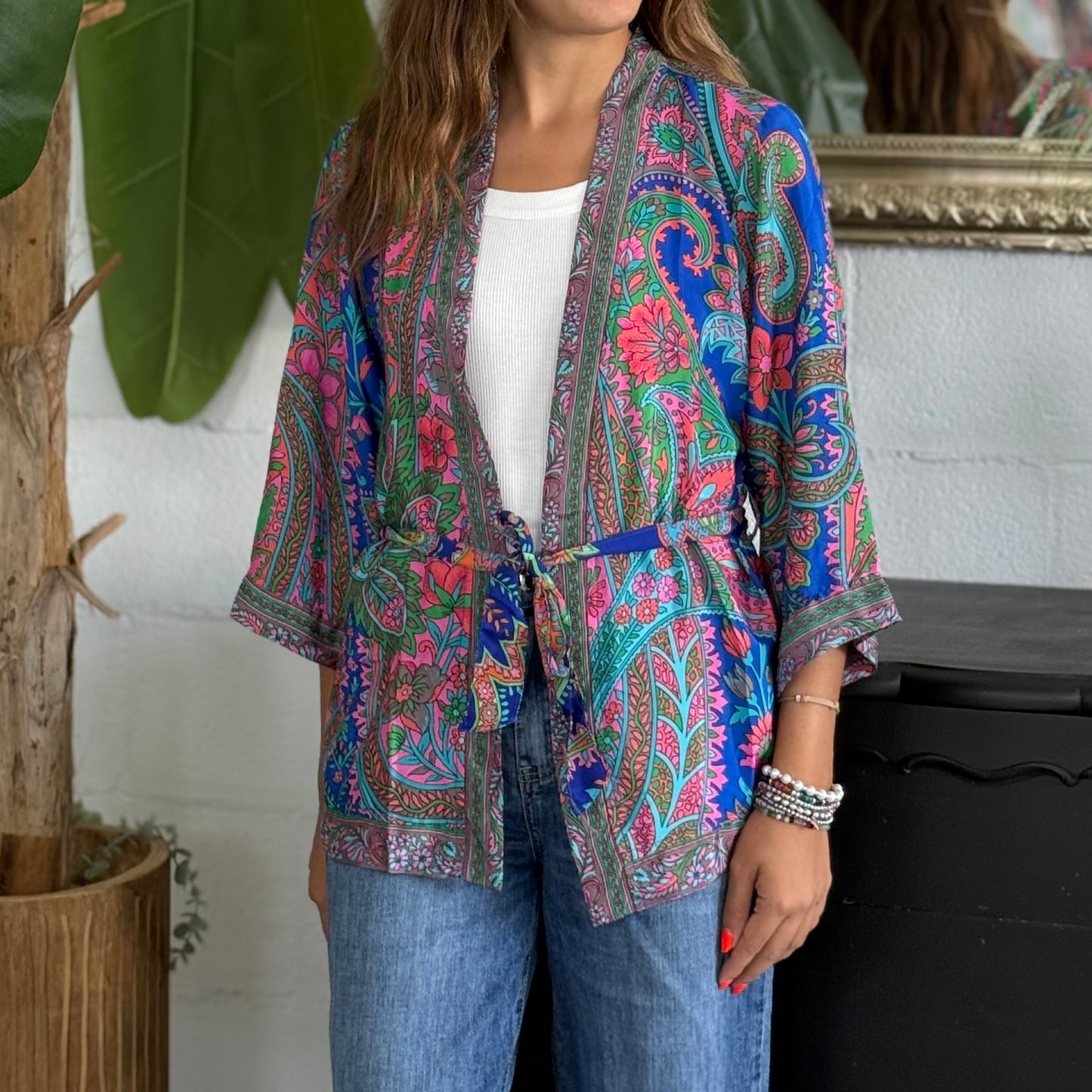 Kimono corto Seta Indiana
