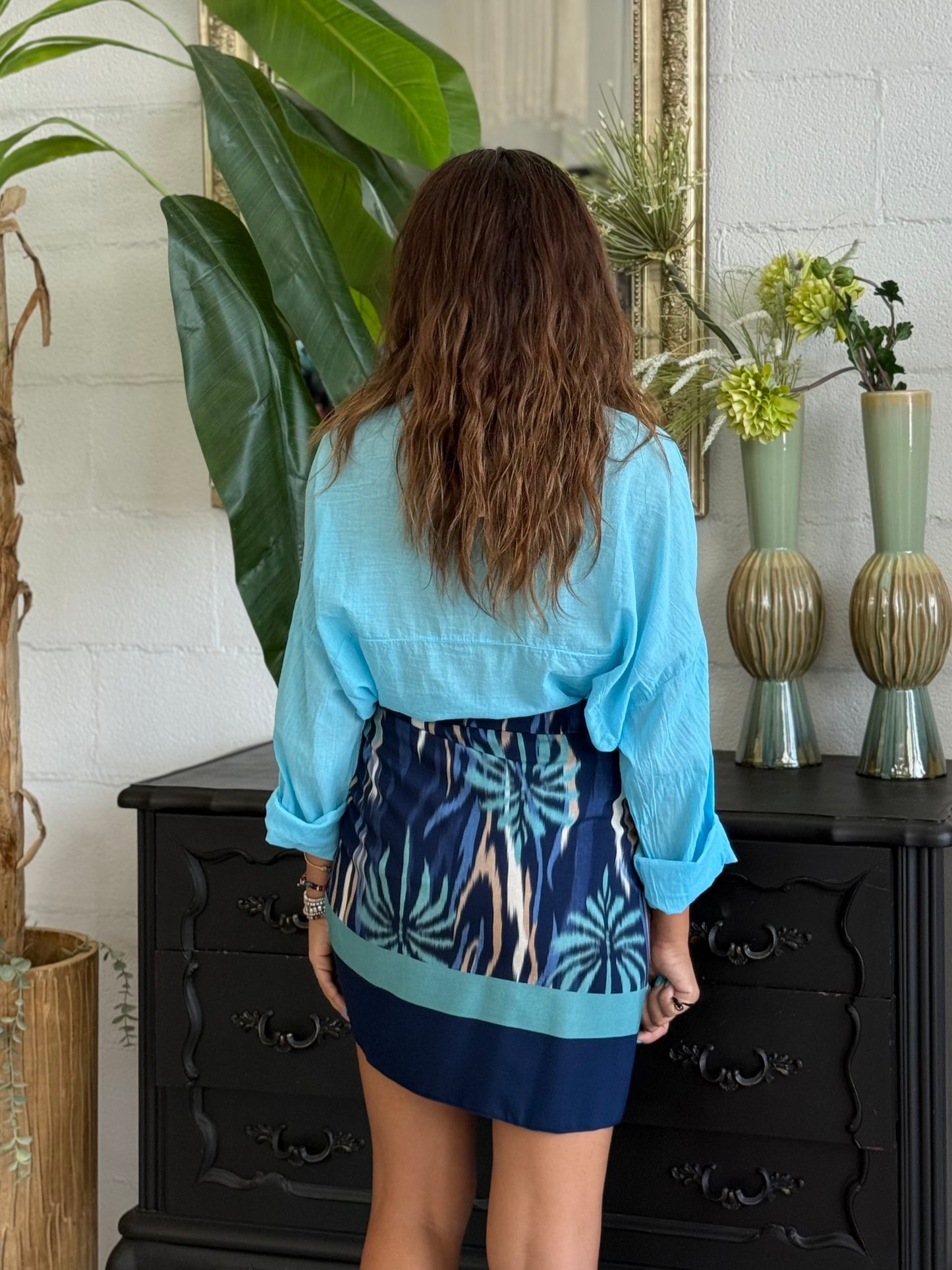 Minigonna Pareo ‘Paradise’ Blu