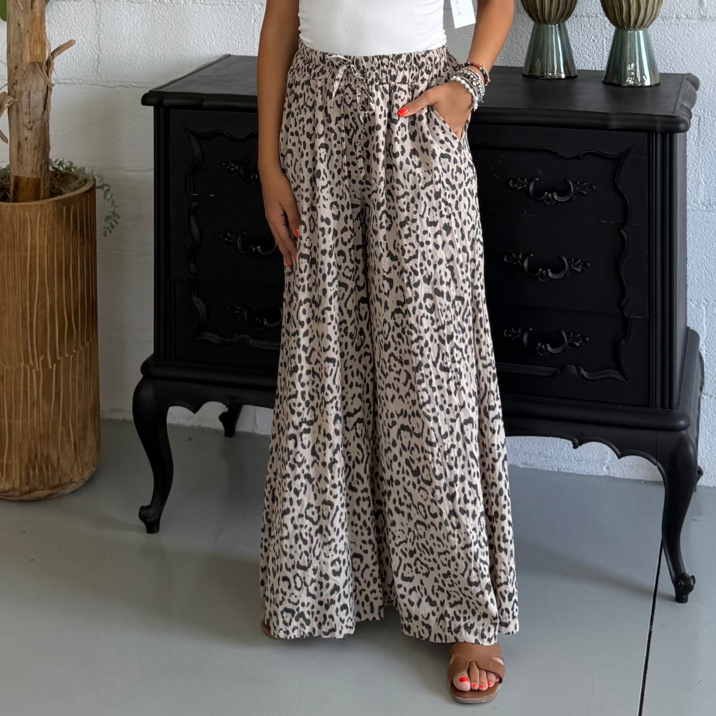 Pantalone Leopard in cotone