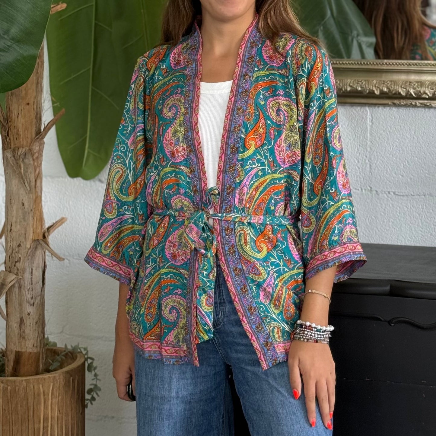 Kimono corto Seta Indiana