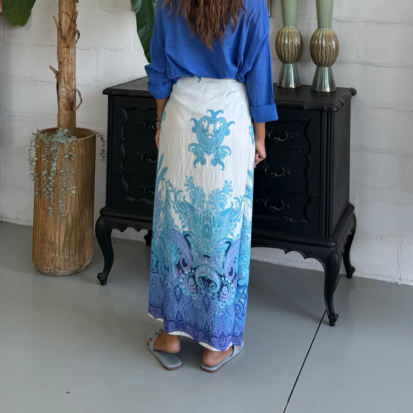 Gonna Pareo stile Etro Azzurro ‘LIMITED EDITION’