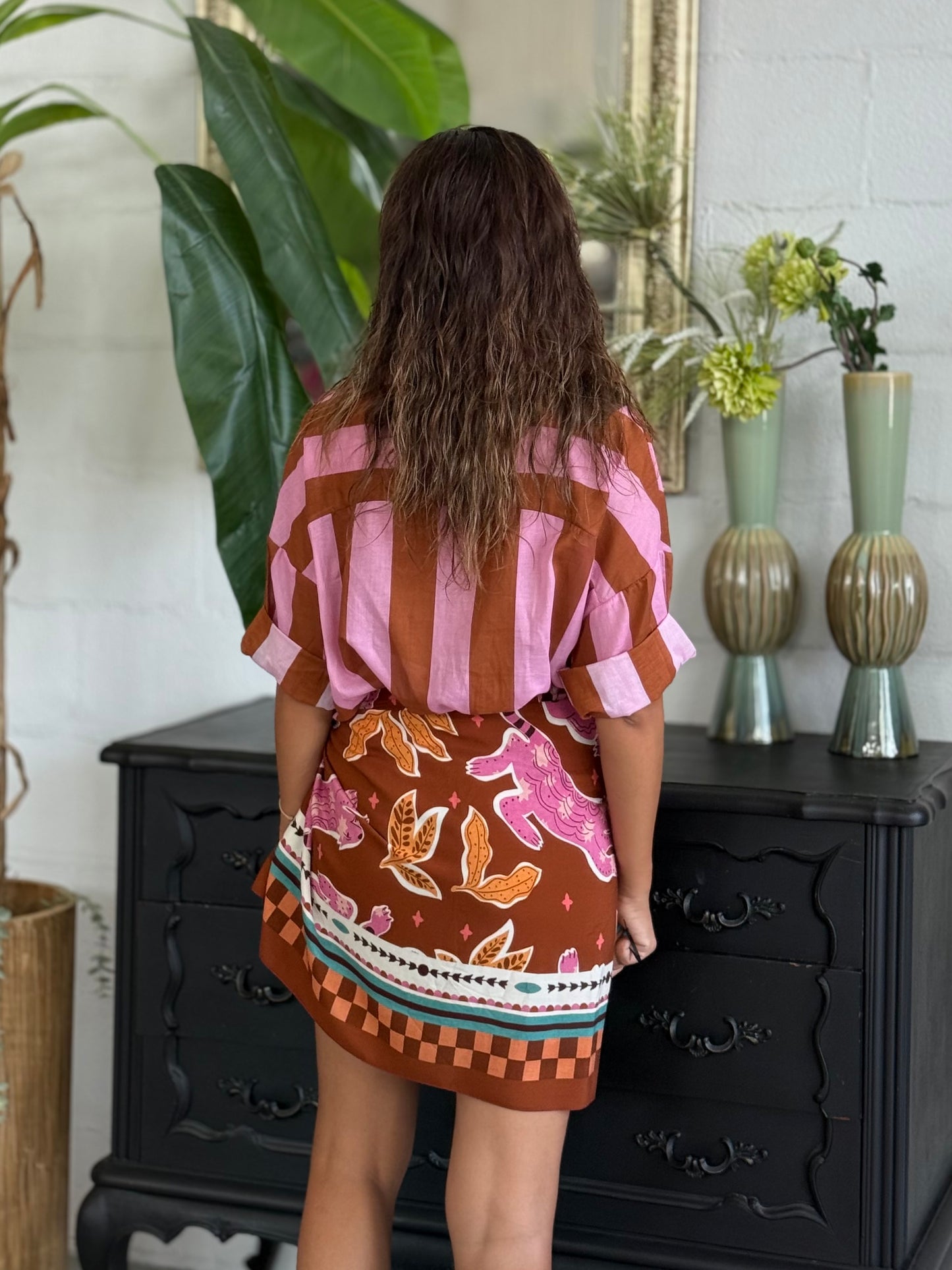 Minigonna Pareo ‘Matisse’ Terracotta