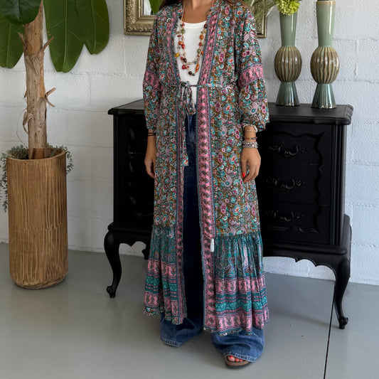 Kimono lungo Seta Indiana