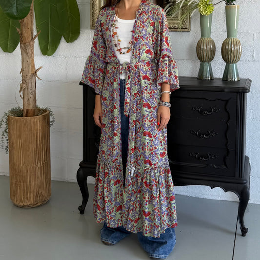 Kimono lungo Seta Indiana