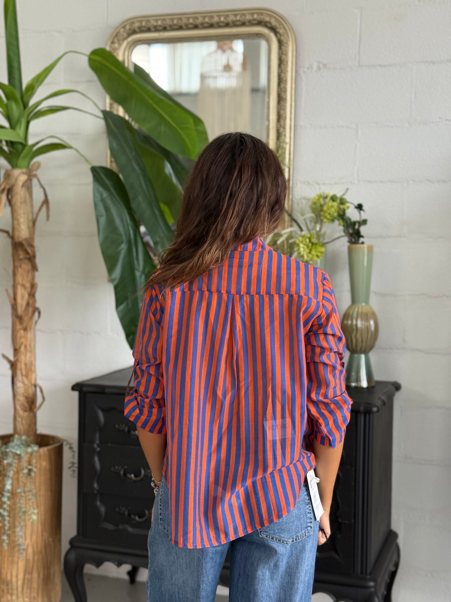 Camicia MUST Royal/Arancio