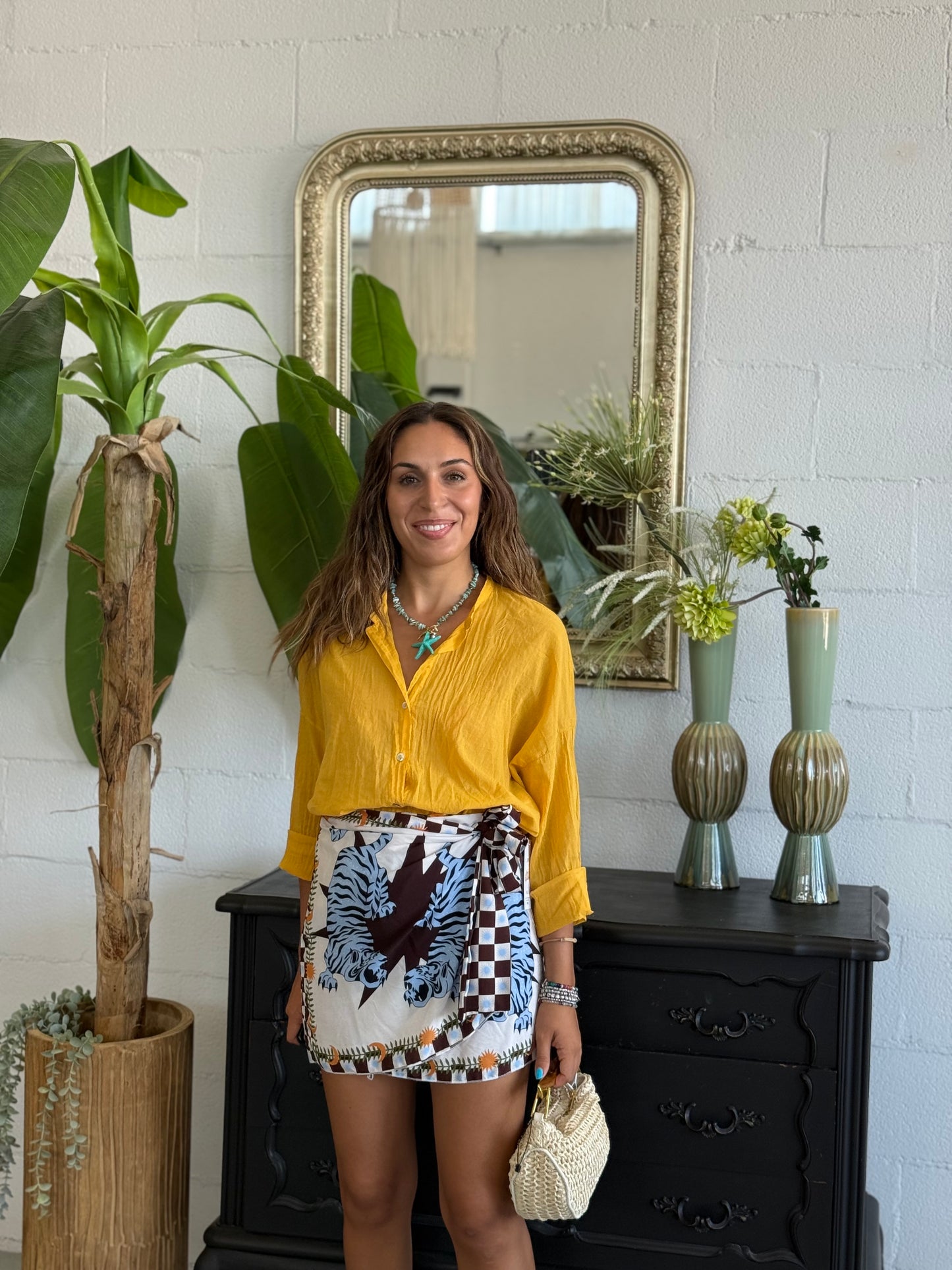 Minigonna Pareo con Tigre Moro
