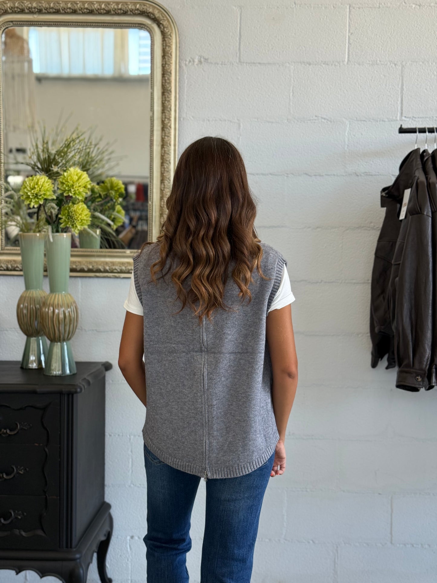 Gilet fashion con Zip