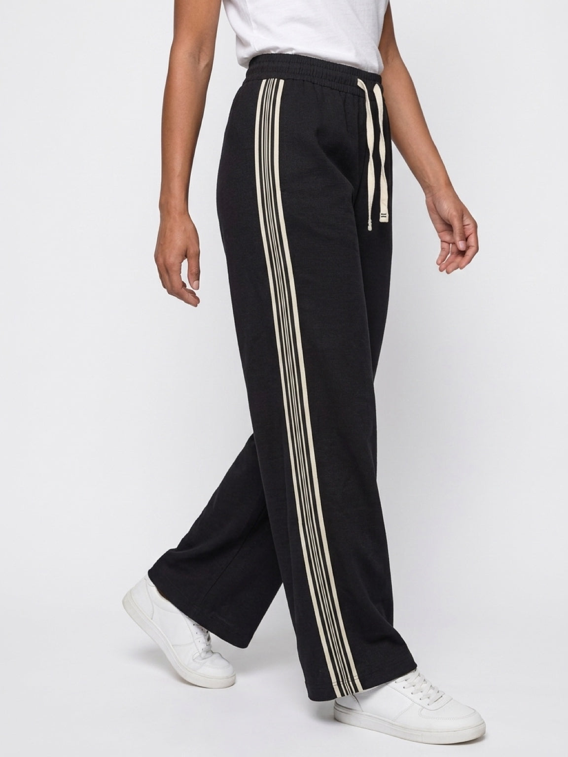 Pantalone Tuta Noir con banda laterale