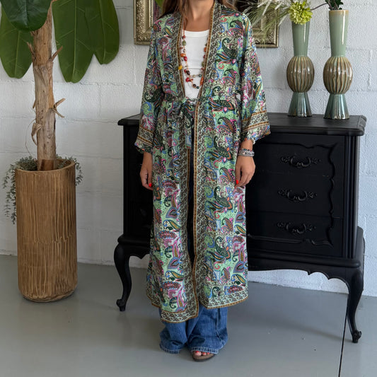 Kimono lungo Seta Indiana