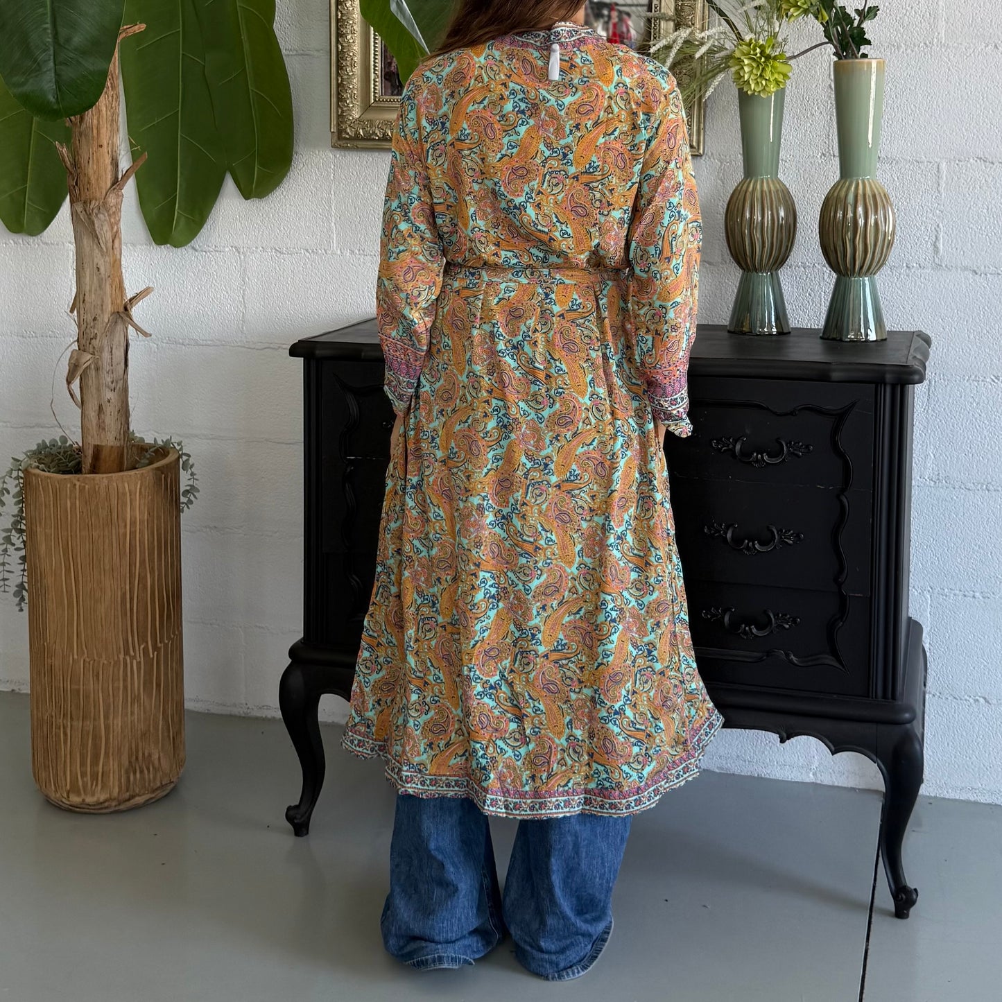 Kimono lungo Seta Indiana