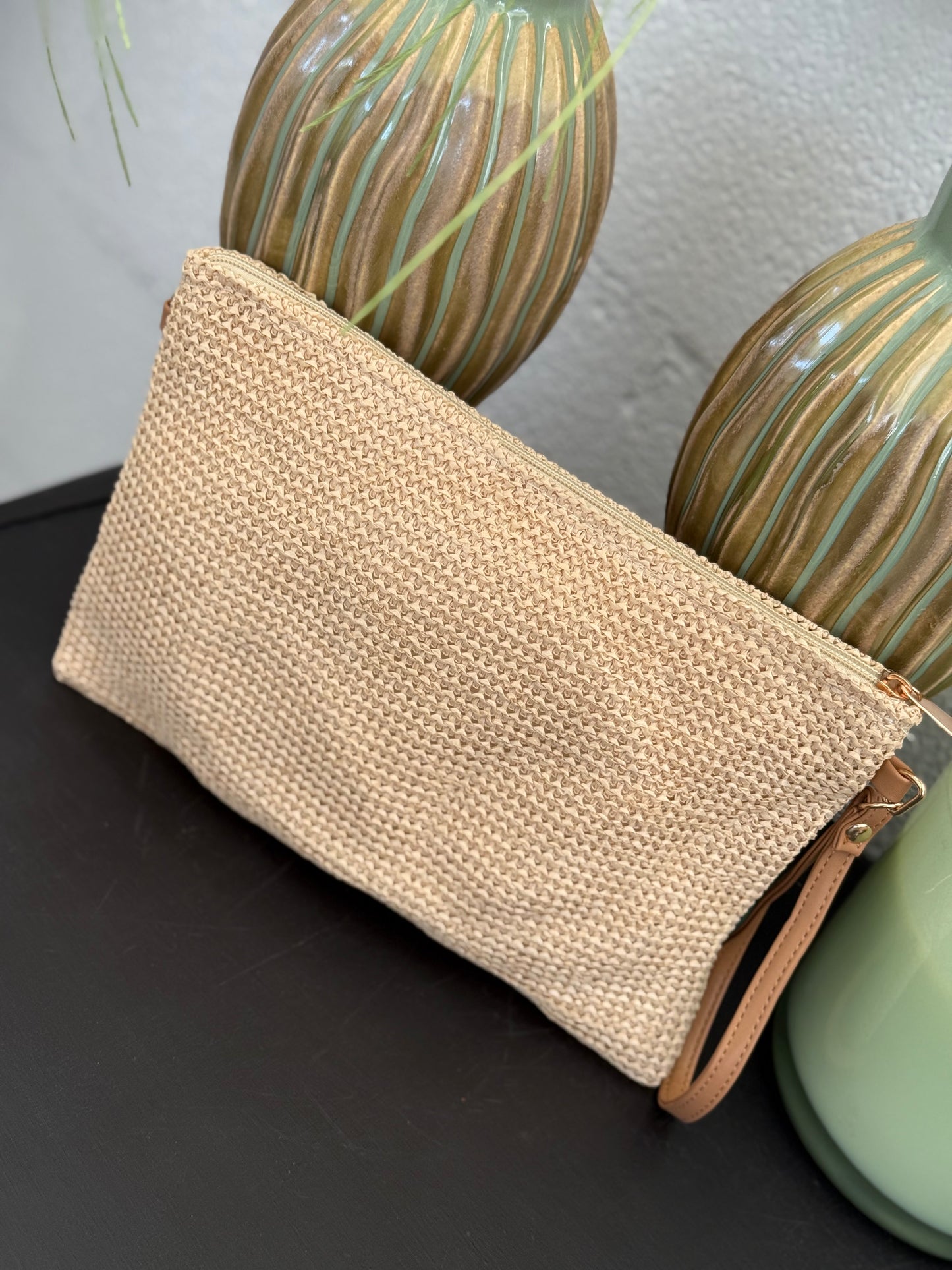 Pochette in paglia stile Missoni