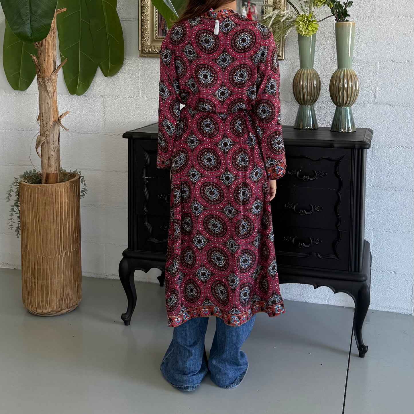 Kimono lungo Seta Indiana