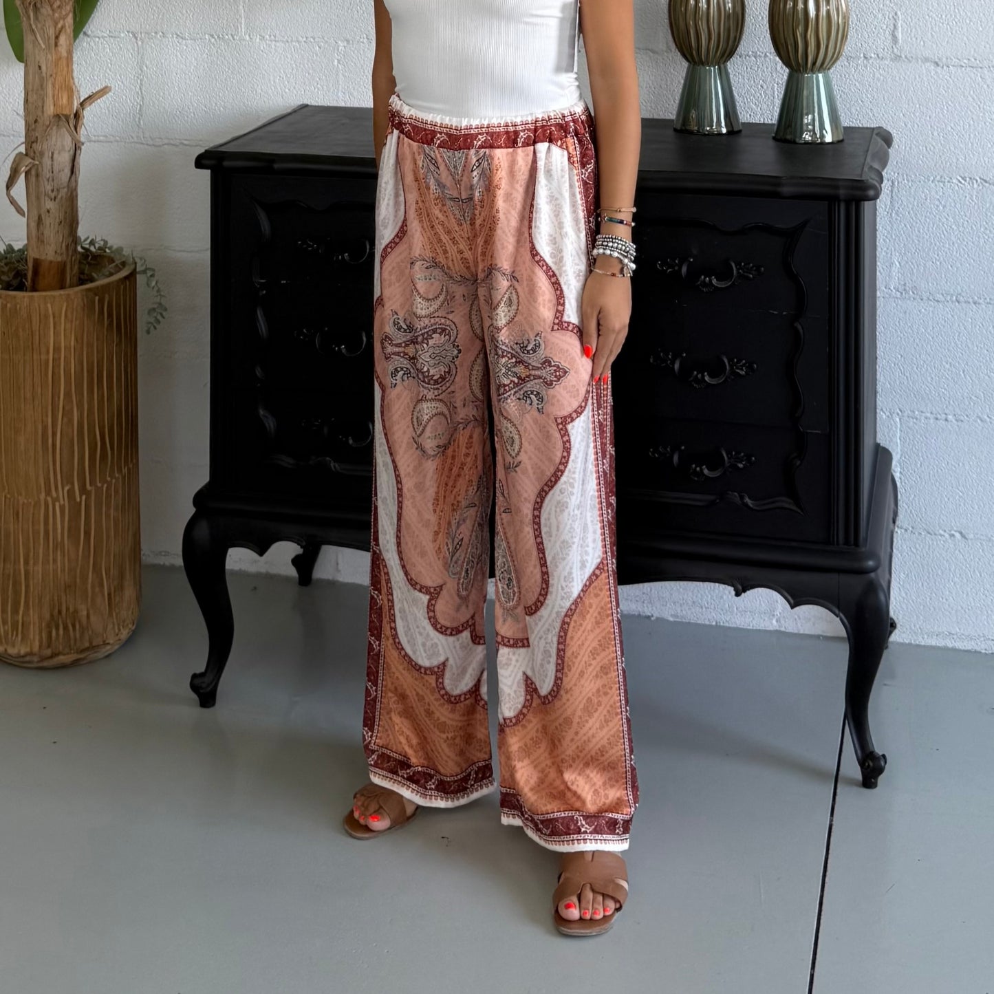 Pantalone Satin fantasia Cashmere