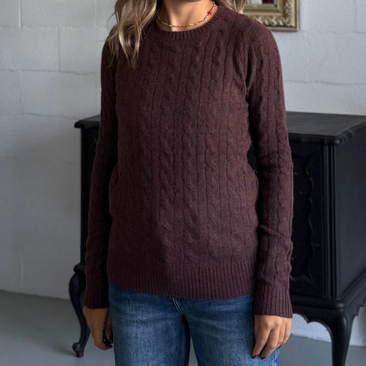 Maglione Nuvola a treccia girocollo