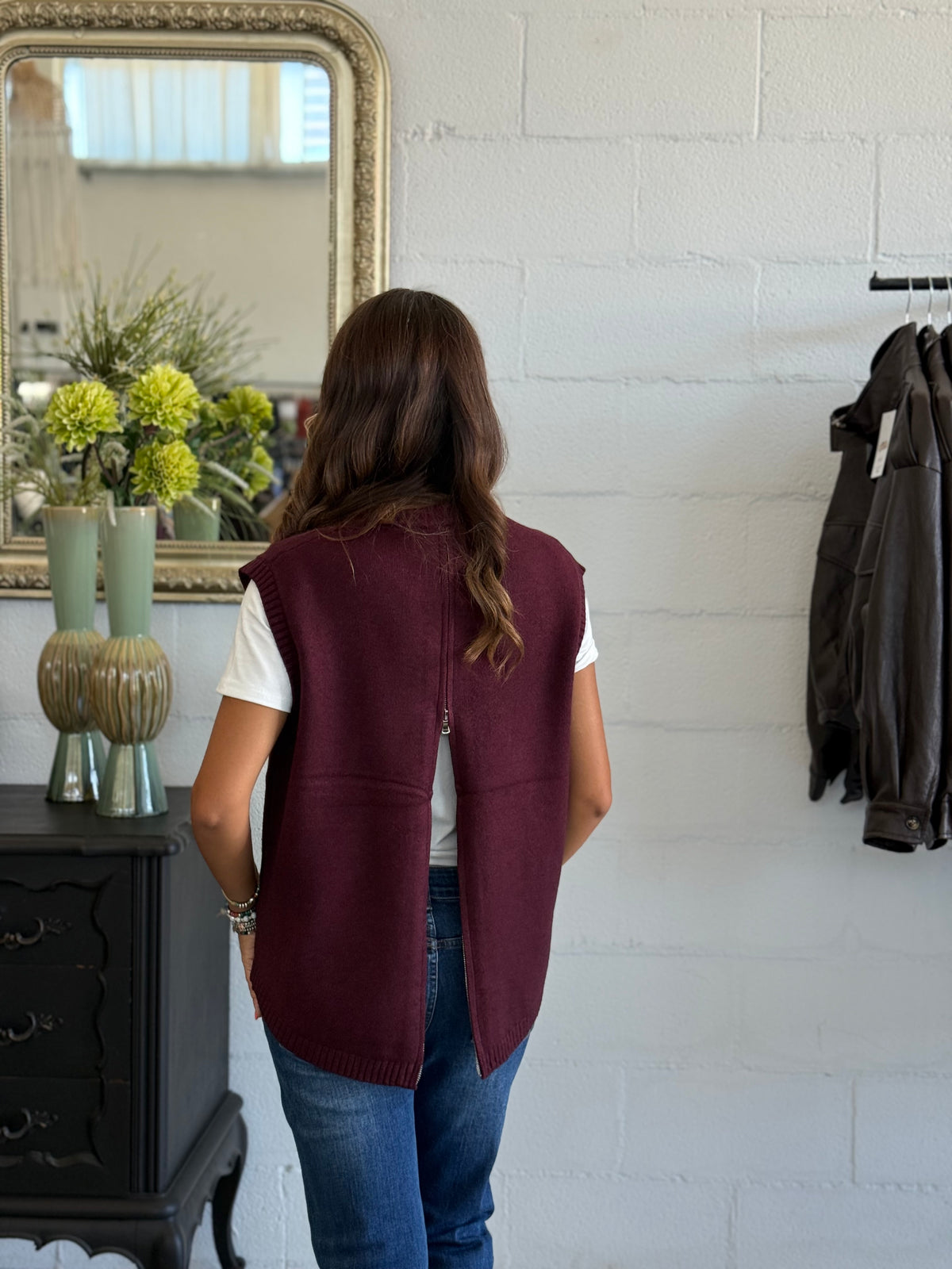 Gilet fashion con Zip