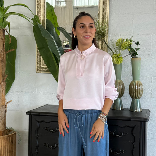 Camicia Romantic con spilla