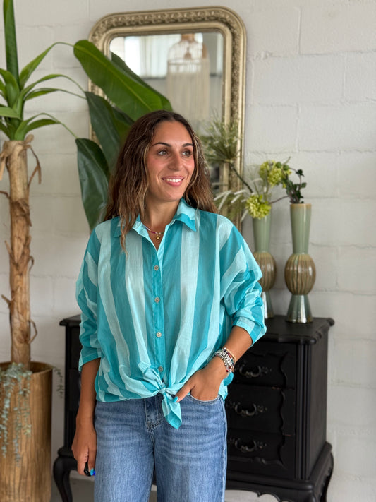 Camicia MUST Azzurro/Turchese Soft
