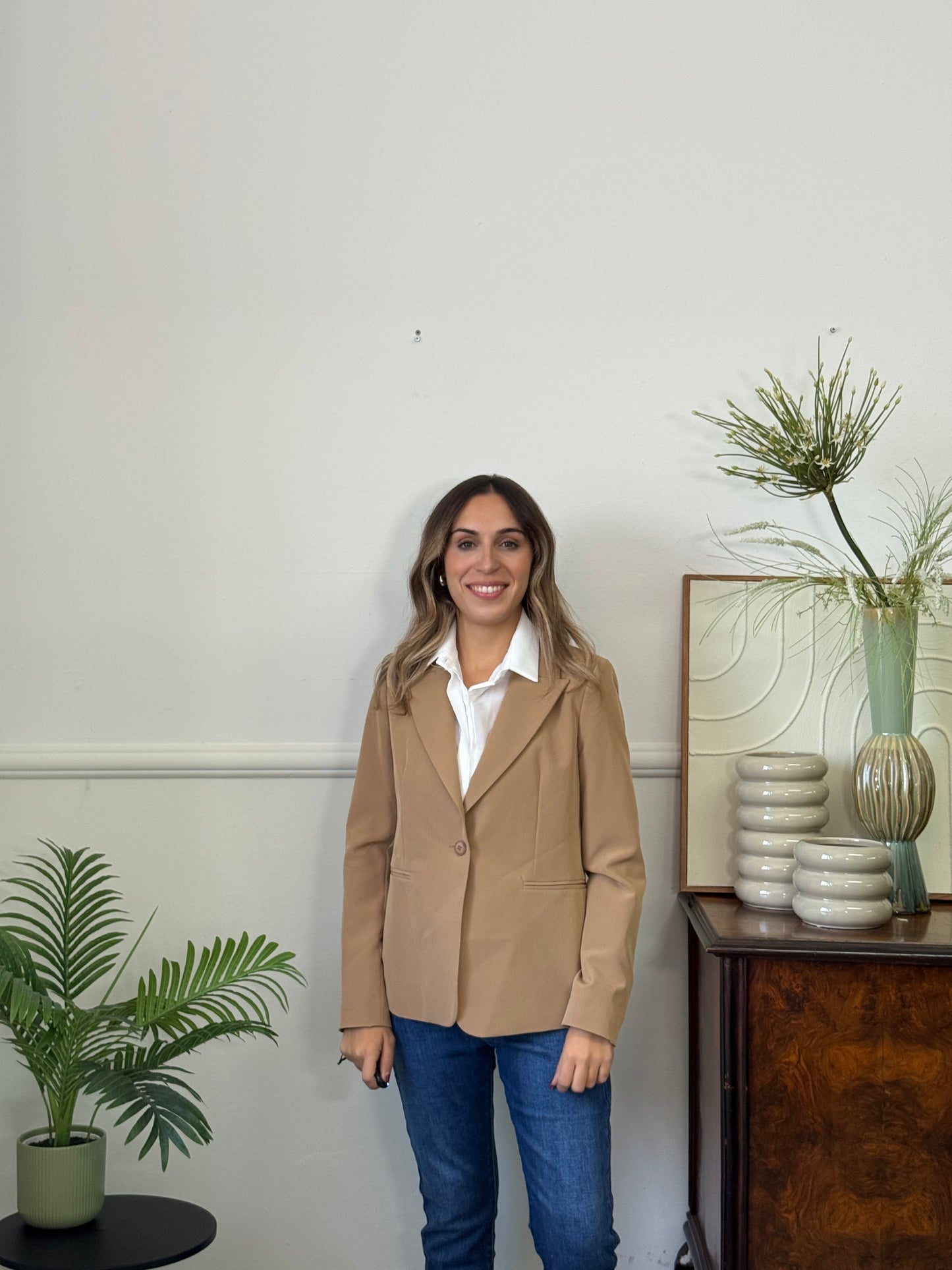 Blazer Luxury Monopetto Camel