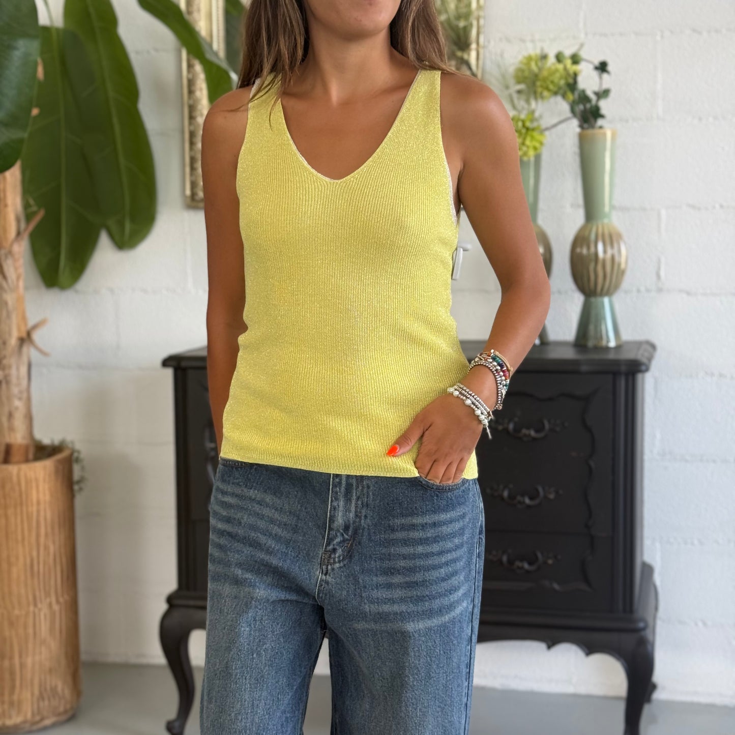 Top Lurex Giallo