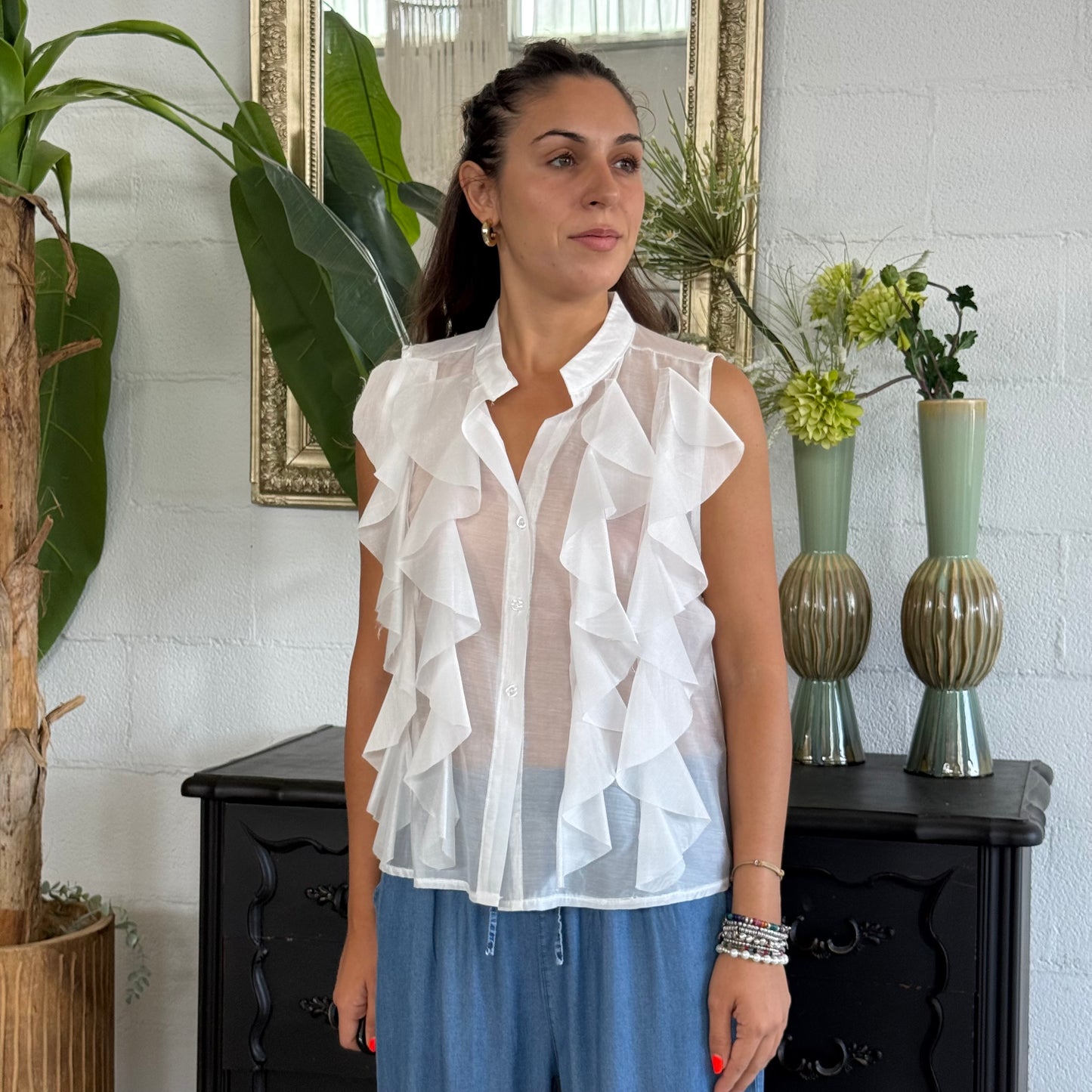 Camicia Volant Smanicata