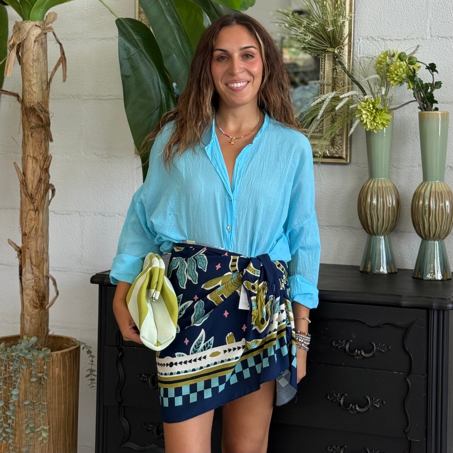 Minigonna Pareo ‘Matisse’ Blu