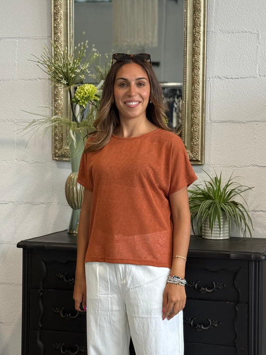 T-shirt Basics in misto Lino