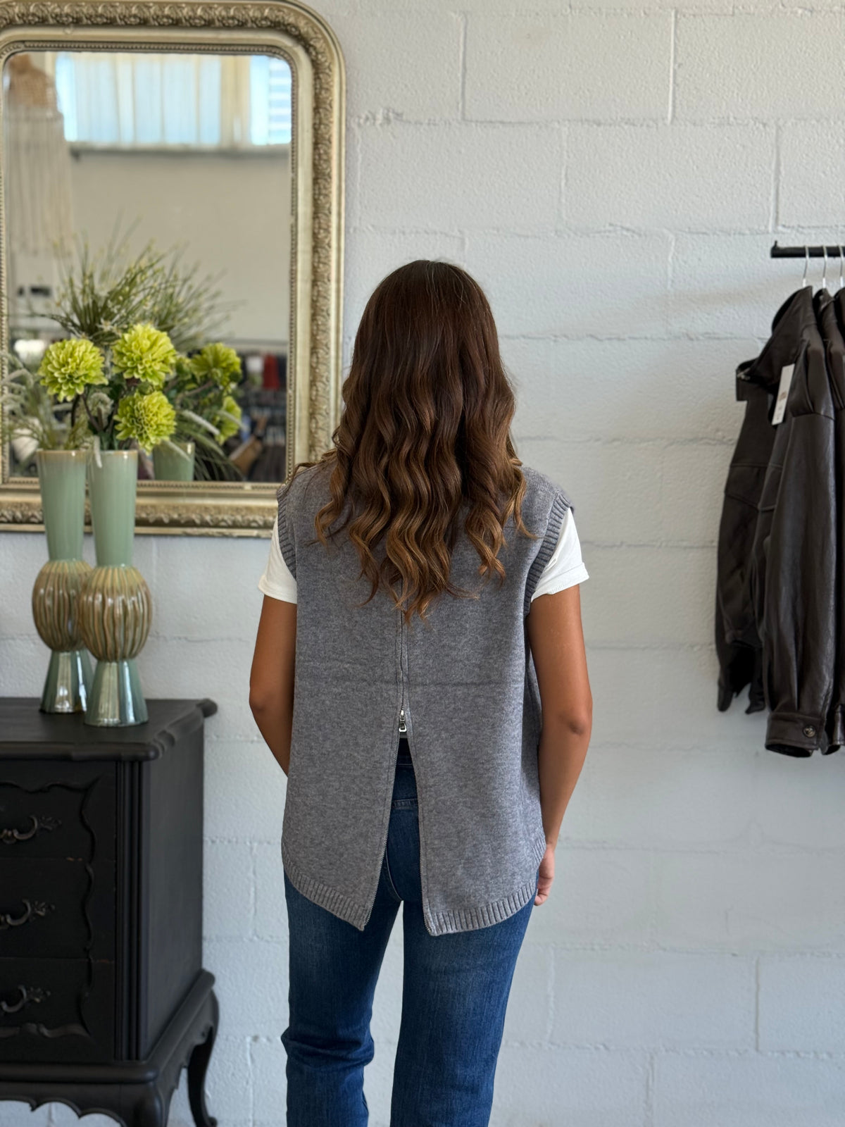 Gilet fashion con Zip