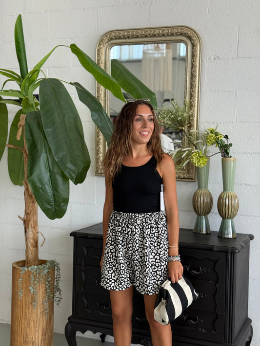 Short ‘DA AVERE’ Leopard Bianco e Nero