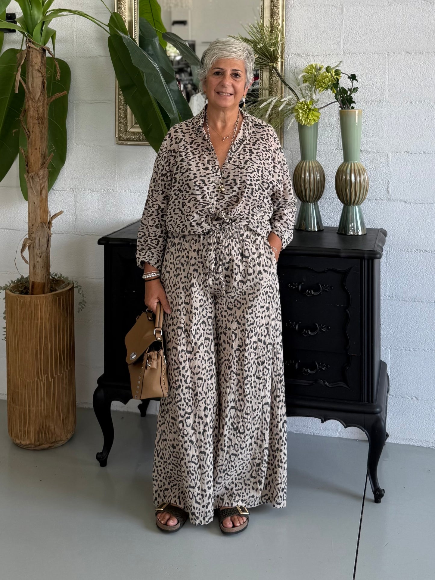 Pantalone Leopard in cotone