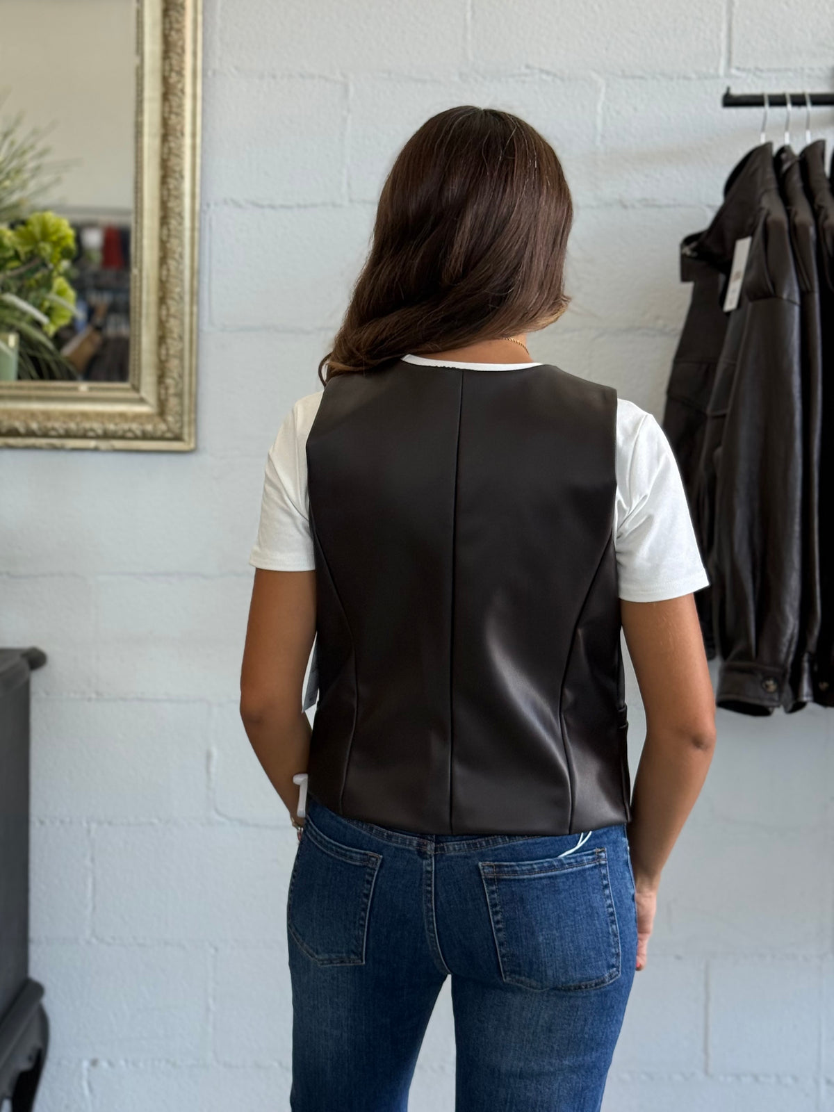 Gilet in ecopelle Moro
