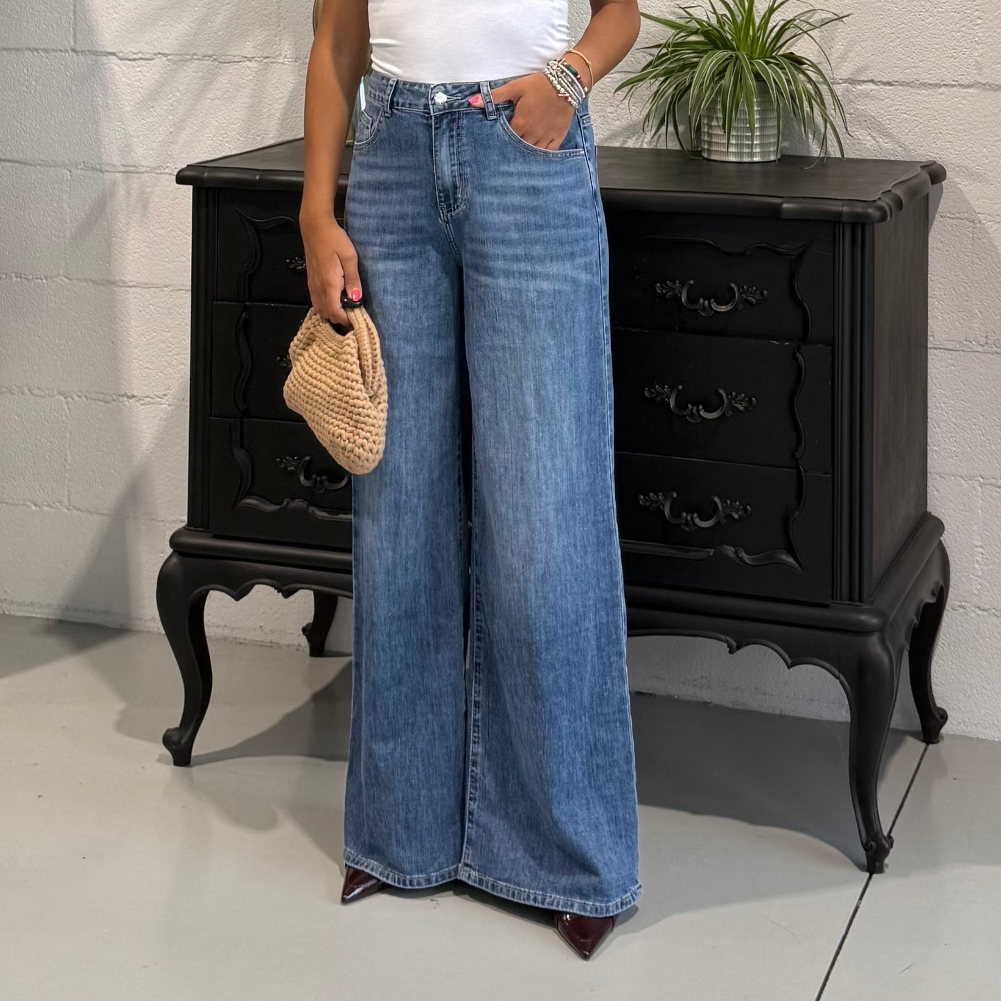Jeans Wide Leg ‘Second Skin’