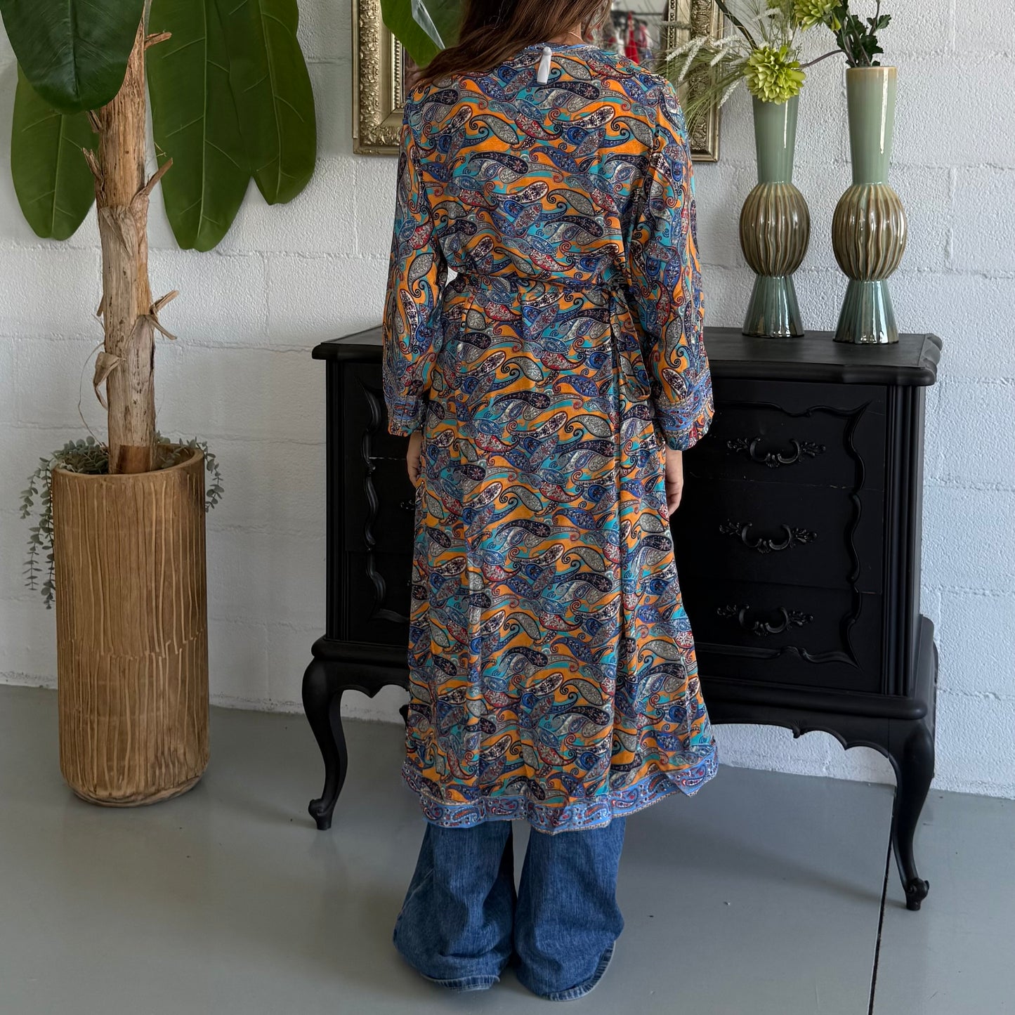 Kimono lungo Seta Indiana