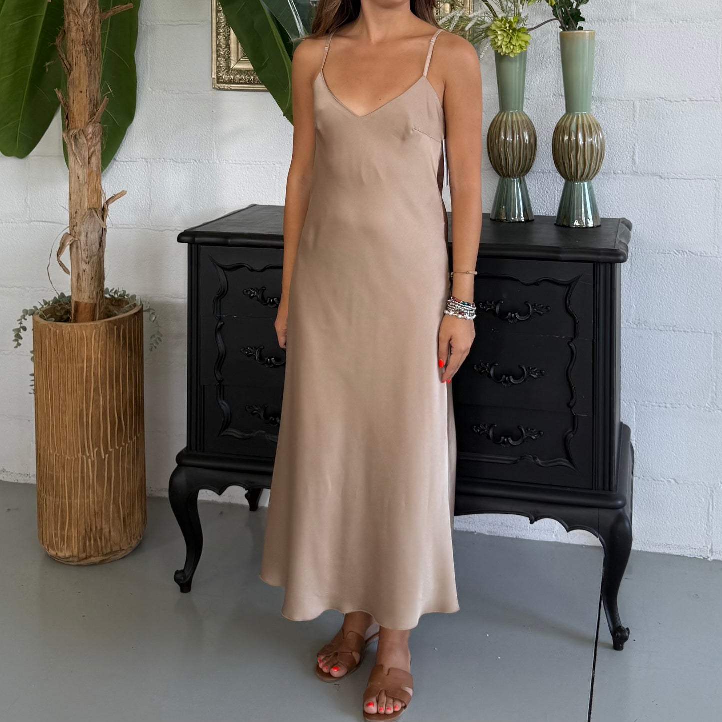 Vestito Satin Oro