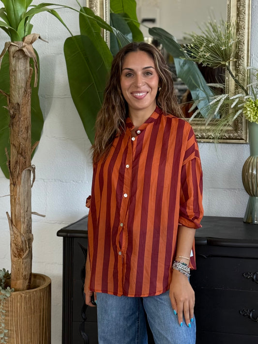 Camicia MUST Terracotta/Rosso India